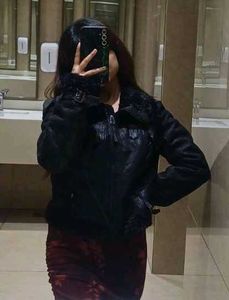 Black Faux Fur Collar Jacket