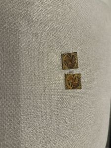 Golden Cufflinks With Self Design