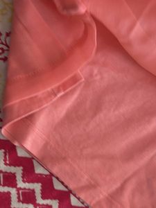 Rio brand Peach Graphic Print two layered top