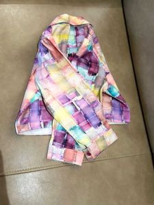 Watercolor Plaid Button-Down Shirt