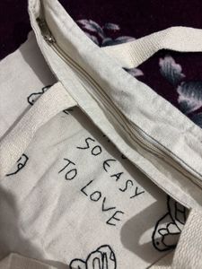 Butterfly Embroidered Tote Bag