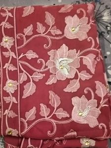 A Beautiful Embroidery Saree