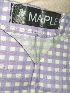 Lilac Gingham Puff Sleeve Top