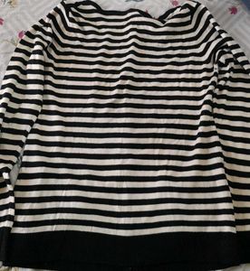 Striped Button-Down Cardigan