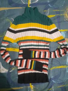 multiColourEd turtle neck pullover