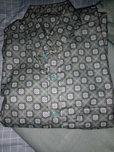 Green printed  formal pant and shirt