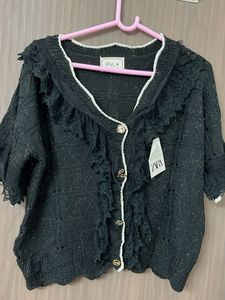 Zara Ruffle Knit Cardigan for L &xL