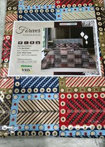 Jaipuri Print Double Bed Sheet With Pillow Cover