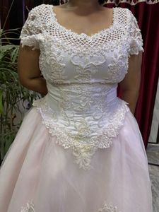 Pink Lace Ball Gown