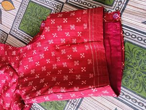 Red Floral Design Fabric