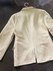 Yellow Double-Breasted Blazer