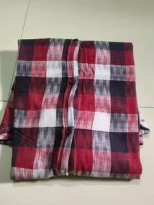 Red and Black Checked Long Sleeve Shirt