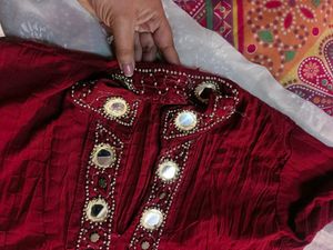 Embroidered Mirrorwork Short kurti