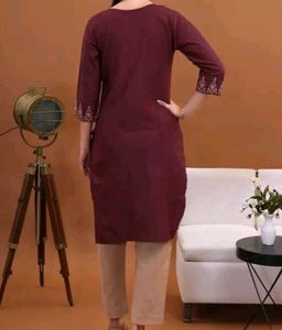 Round Neck Kurta Set For Women