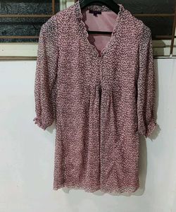 Pink Polka Dot Mini Dress