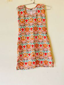 Patterned Sleeveless Dress