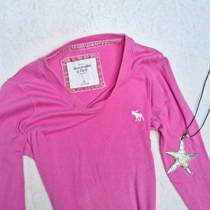 y2k vintage 2000s Pink Long Sleeve fitted Top