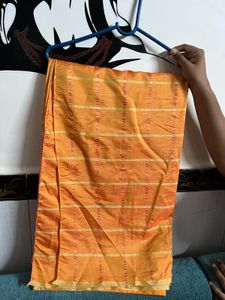 Orange Art Silk Saree