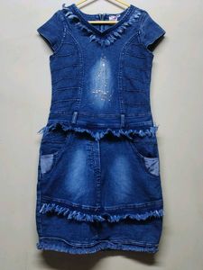Girls Light Blue Jeans Dress