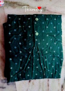 Fusion Green Printed Kurta