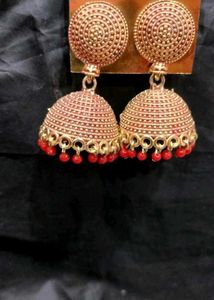 Antique Gold Jhumka Earrings