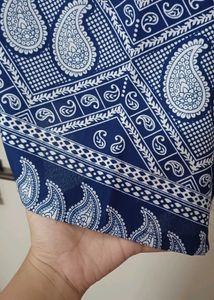 Paisley Print  Blue Kaftan Top