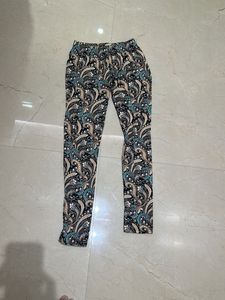 Coffee Brown Overall Printed Tights