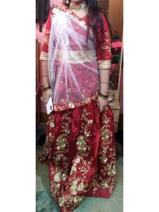 🍒Red Bridal Embroidered Lehenga Choli🍒