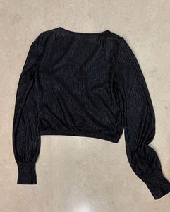 Elegant Party Black Wrap Top