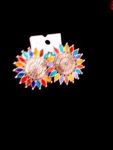 Colorful Sunflower Earrings