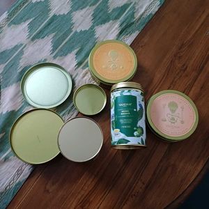 Collectible Vahdam Tea Assorted Tins for Storage