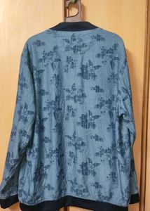 Stylish Blue Bomber Jacket