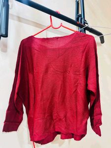 maroon Knit Top - ZR Brand