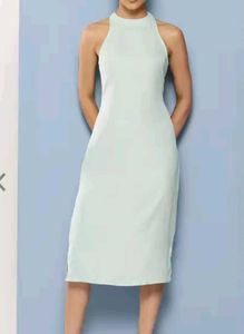 Mint Green Halter Midi Dress