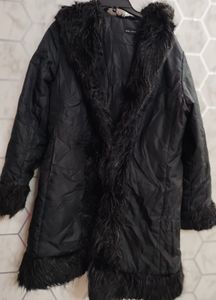 Faux Fur Trim Coat