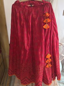 Ethnic Magenta Skirt