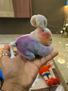 Pastel Bunny Plush Keychain