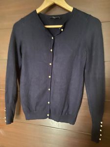 Zara (original)Navy Knit Cardigan(S)