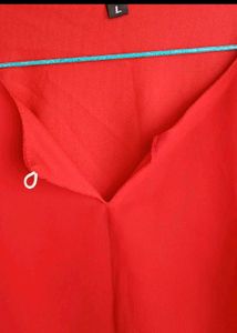 ❤️ Elegant Red Net Half-Sleeve Top for Women ❤️