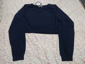 Stylish Dark Blue Crop Top