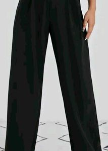 Wide Leg Black Trousers