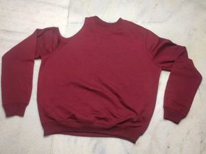 Sassafras Maroon Embellished Sweater
