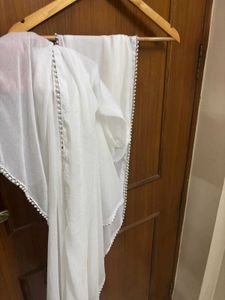 Beads &amp; Stones White Dupatta
