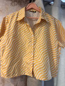 Trendy Retro Wave Crop Top, Bust- 36/34