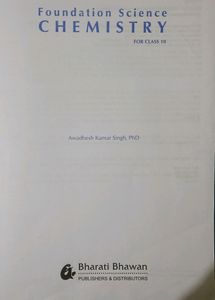 Class 10 AK Singh Foundation Chemistry Book