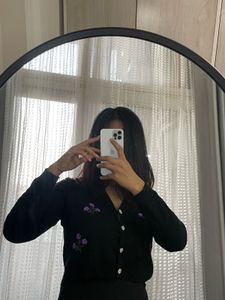 Floral Embroidered Cardigan