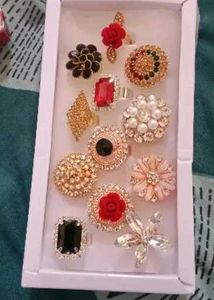 Fancy Party Wear Ring For Women Combo 12