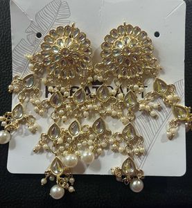 Elegant Kundan Dangle Earrings