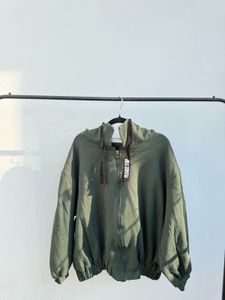 Green Zip-Up Hoodie