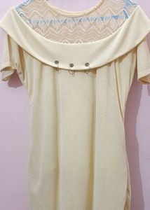 Net Circular Neck Top